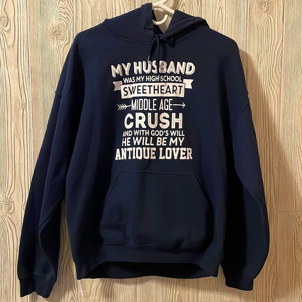 Large navy blue hoody